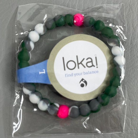 Lokai Bracelets Camo Tie-Dye Theme Green Gray & White New Sealed NWT - Picture 1 of 3